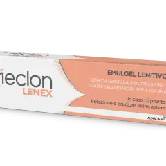 Meclon Lenex Emulgel Lenitivo, per prurito, irritazione e bruciore intimo da stress. Con calendula, propolsave, acido ialuronico e melatonina.