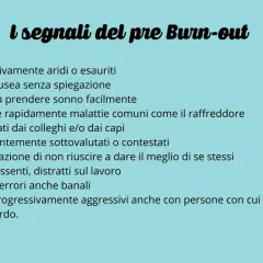 I segnali del pre Burn-out: sentirsi aridi, nausea, insonnia, stanchezza, alienazione, errori. La prevenzione del burnout inizia dal riconoscimento di questi sintomi.
