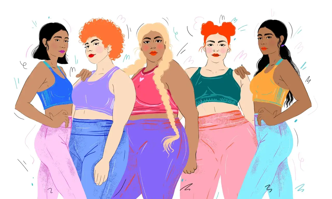 Cinque donne di diverse forme e colori, unite contro il body shaming.