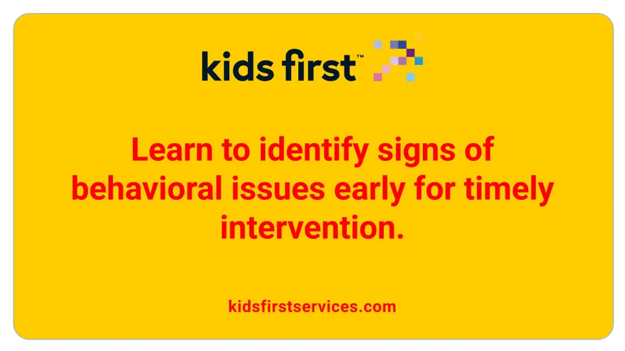 Impara a riconoscere i disturbi del comportamento nei bambini per un intervento tempestivo. kidsfirstservices.com
