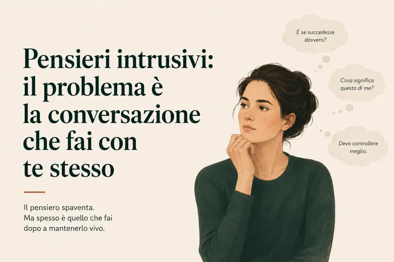 Ragazza pensierosa con nuvole di dialogo: