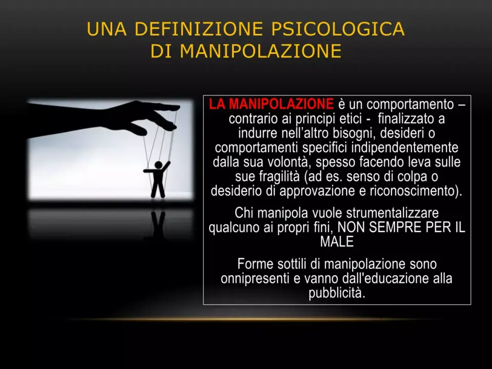 Come gestire un manipolatore senza cadere nei suoi giochi